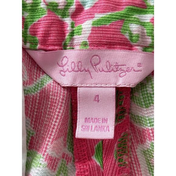 Lilly Pulitzer Sz 4 S Adie Shorts Flamingo Pink Southern Charm Preppy Summer - Picture 8 of 9